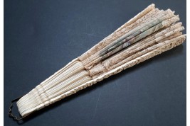 Chinese bird, late 19th century fan