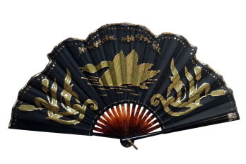 Green swan, Art Nouveau fan