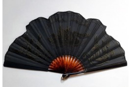 Green swan, Art Nouveau fan