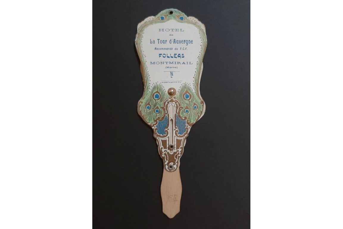 Beutiful as a peacock. Mirror fan, circa 1900