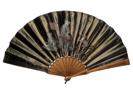 Musician cats, late 19th century fan