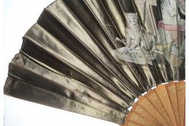 Musician cats, late 19th century fan