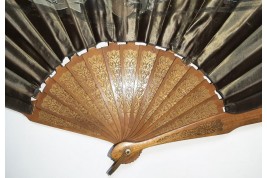 Musician cats, late 19th century fan