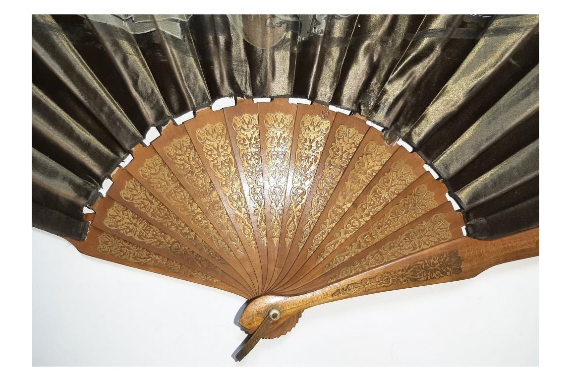 Musician cats, late 19th century fan