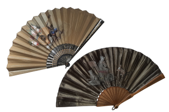 Musician cats, late 19th century fan