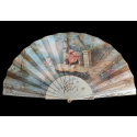 Swan and lily of love, fan by Marie Dumas circa 1890