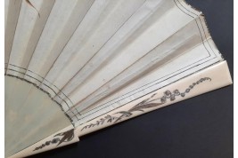 Swan and lily of love, fan by Marie Dumas circa 1890