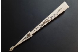 Swan and lily of love, fan by Marie Dumas circa 1890