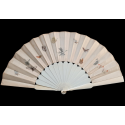 Flower and butterflies, fan circa 1860