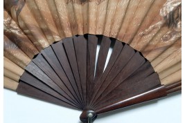 The dogs, by Rodeck, late 19th century fan