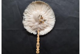 Brazilian hummingbird, feather fixed fan circa 1870-80