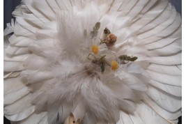 Brazilian hummingbird, feather fixed fan circa 1870-80