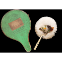 Brazilian hummingbird, feather fixed fan circa 1870-80