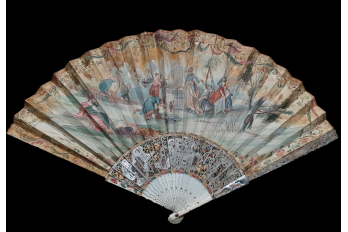 L'agneau sacrifié, éventail vers 1740