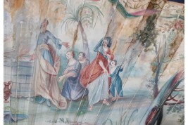 The sacrificial lamb, fan circa 1740