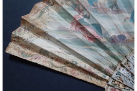 The sacrificial lamb, fan circa 1740