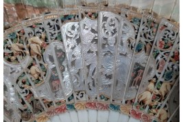 The sacrificial lamb, fan circa 1740