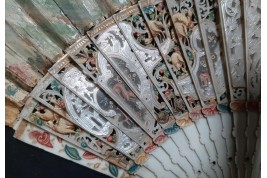The sacrificial lamb, fan circa 1740