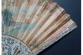 The sacrificial lamb, fan circa 1740