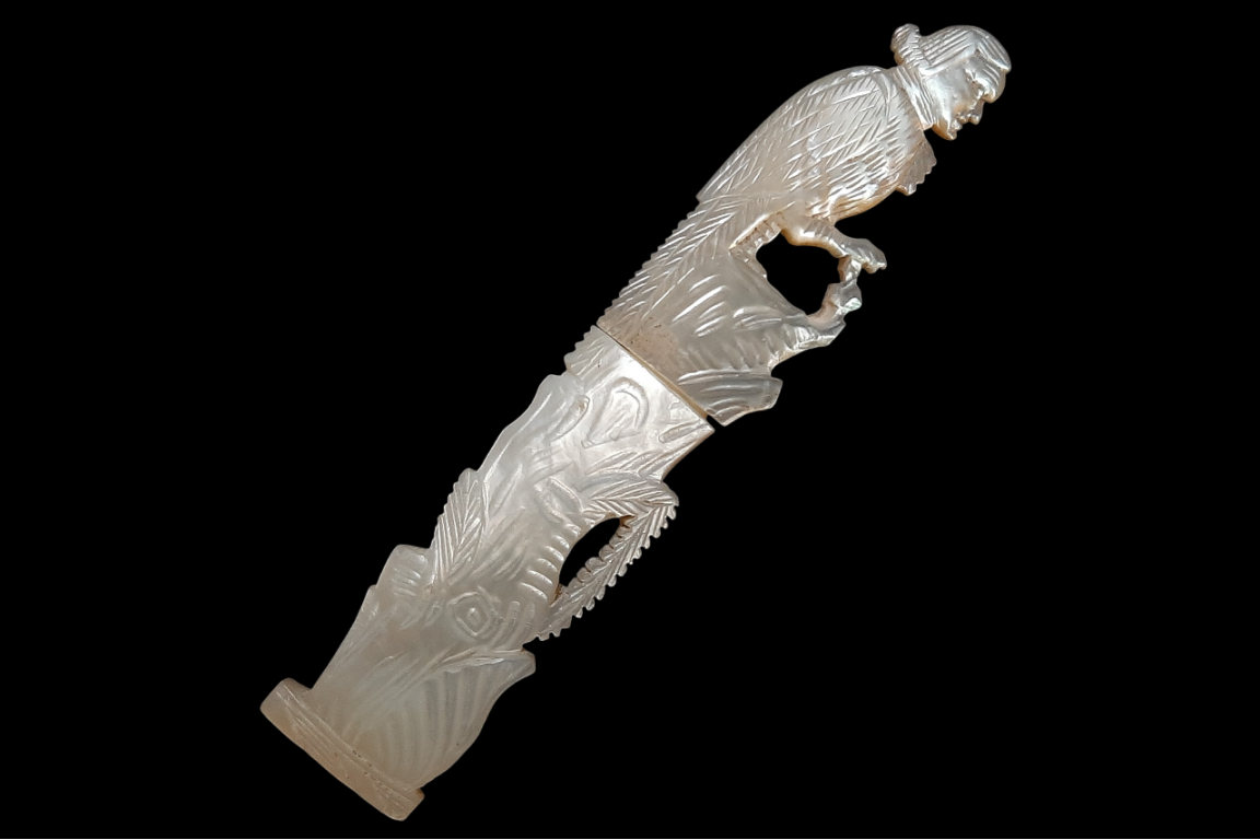 The bird man, 19th century needle case