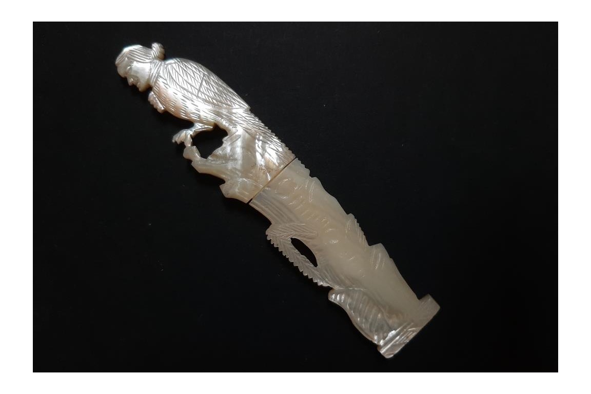 The bird man, 19th century needle case