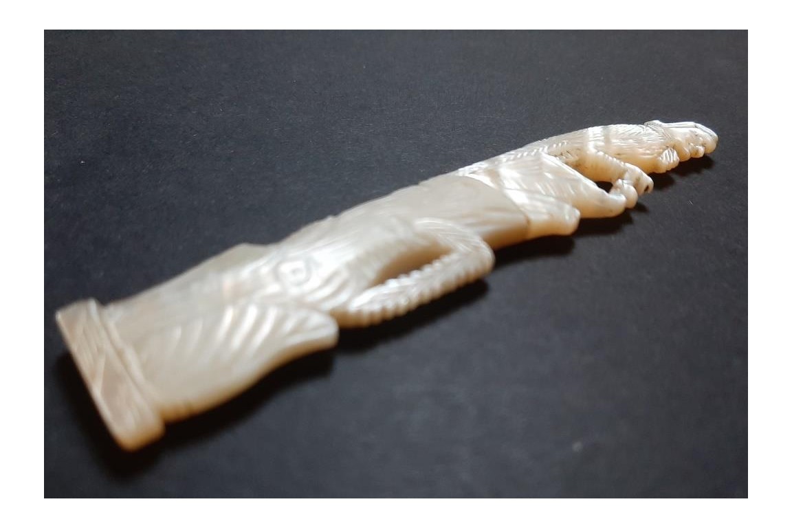 The bird man, 19th century needle case