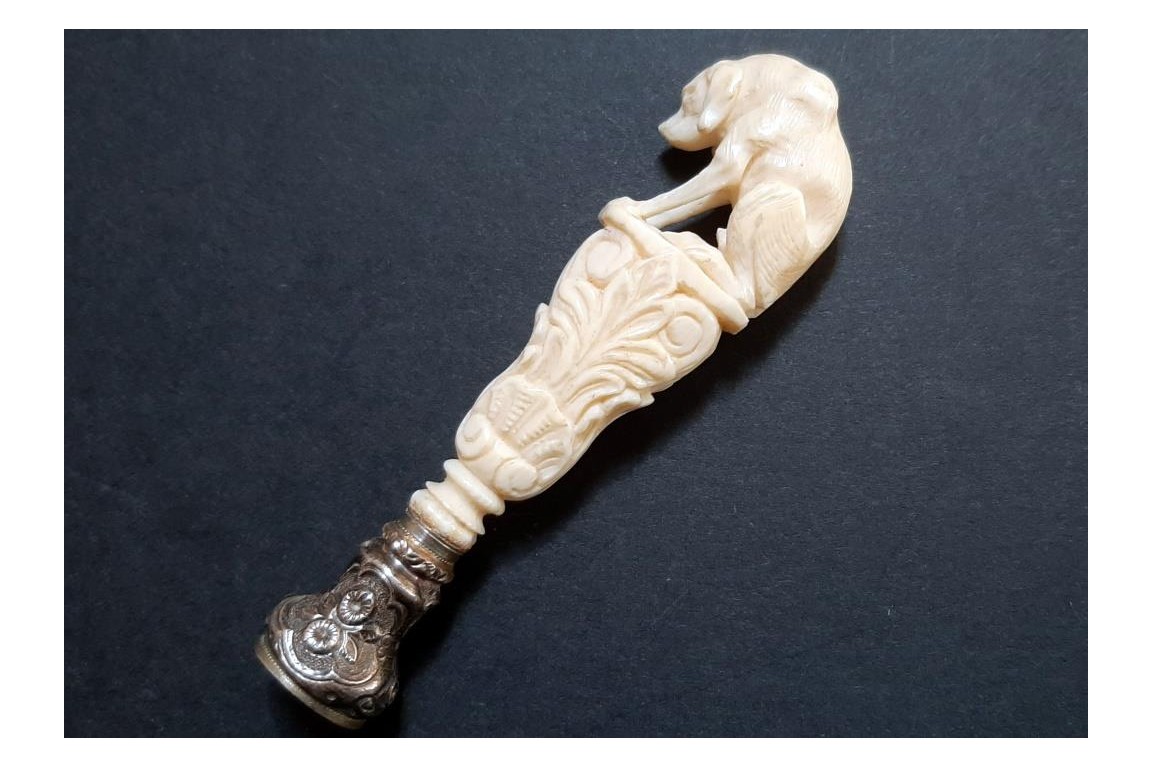 Dog, wax seal, 19th century