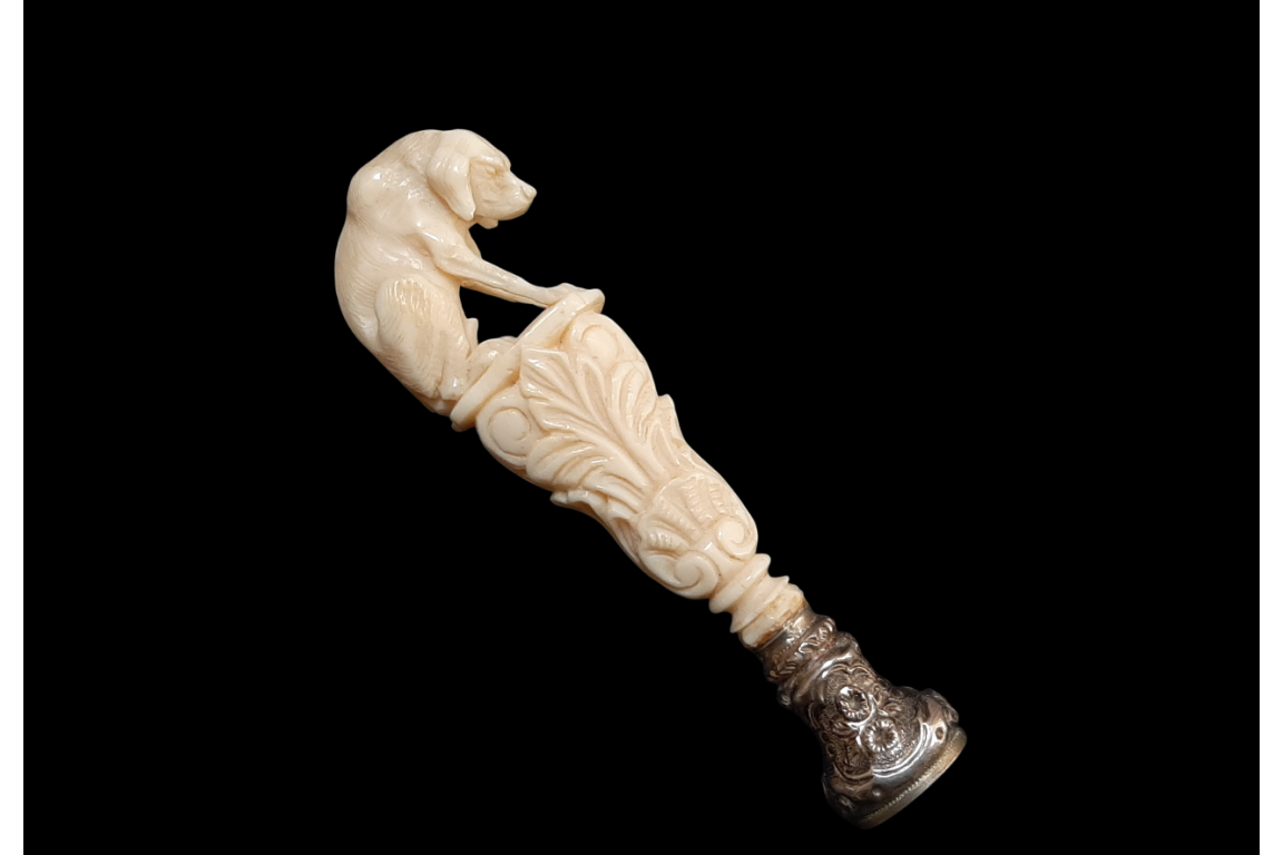 Dog, wax seal, 19th century