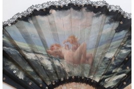 Female sensuality,  fan by Alexandre Courtines circa 1895