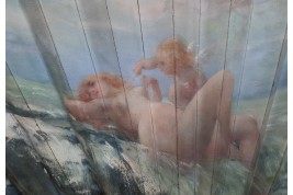 Female sensuality,  fan by Alexandre Courtines circa 1895