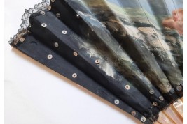 Female sensuality,  fan by Alexandre Courtines circa 1895