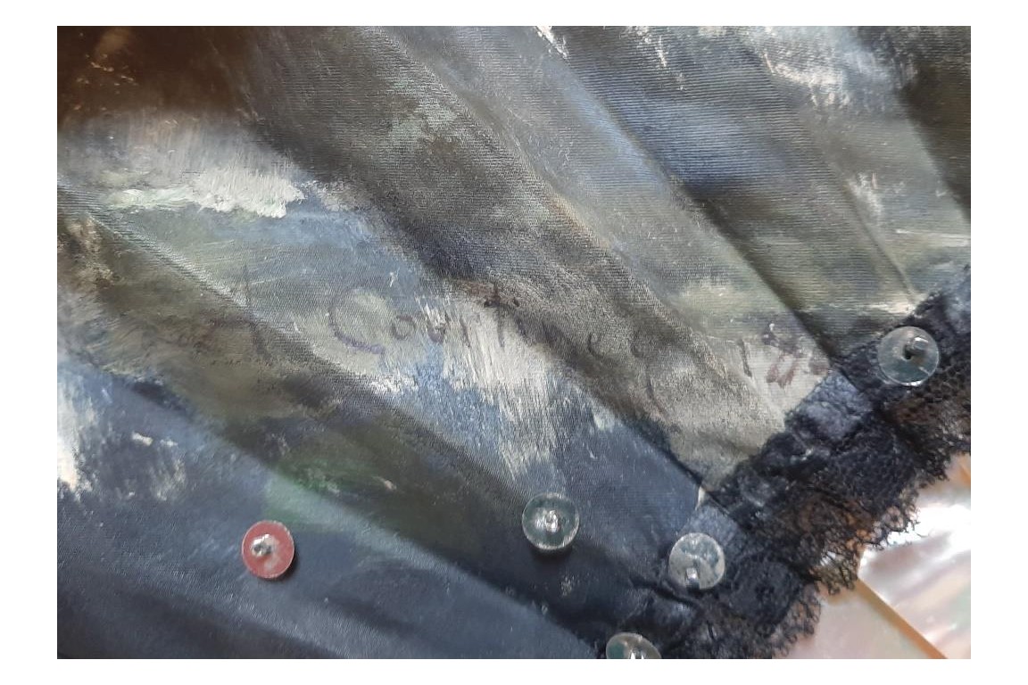 Female sensuality,  fan by Alexandre Courtines circa 1895