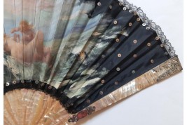 Female sensuality,  fan by Alexandre Courtines circa 1895