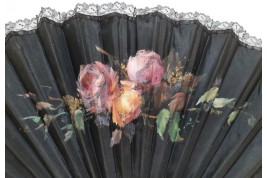 Female sensuality,  fan by Alexandre Courtines circa 1895