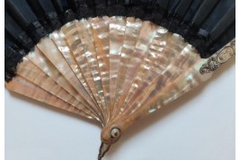 Female sensuality,  fan by Alexandre Courtines circa 1895