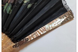 Female sensuality,  fan by Alexandre Courtines circa 1895