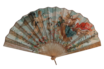 The Benedictine women,  advertising fan after Maurice Leloir, circa 1913