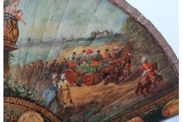 Dames de qualité saluant le roi, éventail d'après Maurice Leloir, début XXème siècle