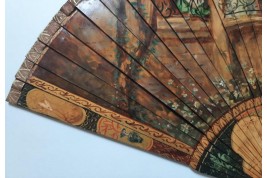 Dames de qualité saluant le roi, éventail d'après Maurice Leloir, début XXème siècle