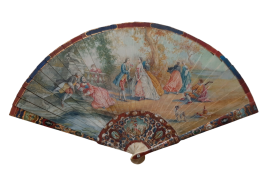 The gallantry of both sexes,  19th-century pastiche fan