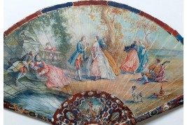 La galanterie des deux sexes, éventail pastiche XIXème