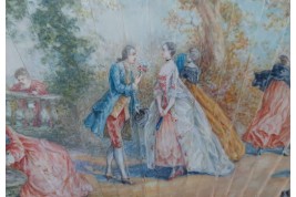 La galanterie des deux sexes, éventail pastiche XIXème