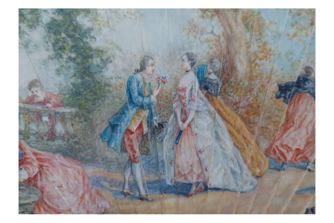 La galanterie des deux sexes, éventail pastiche XIXème