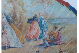 La galanterie des deux sexes, éventail pastiche XIXème