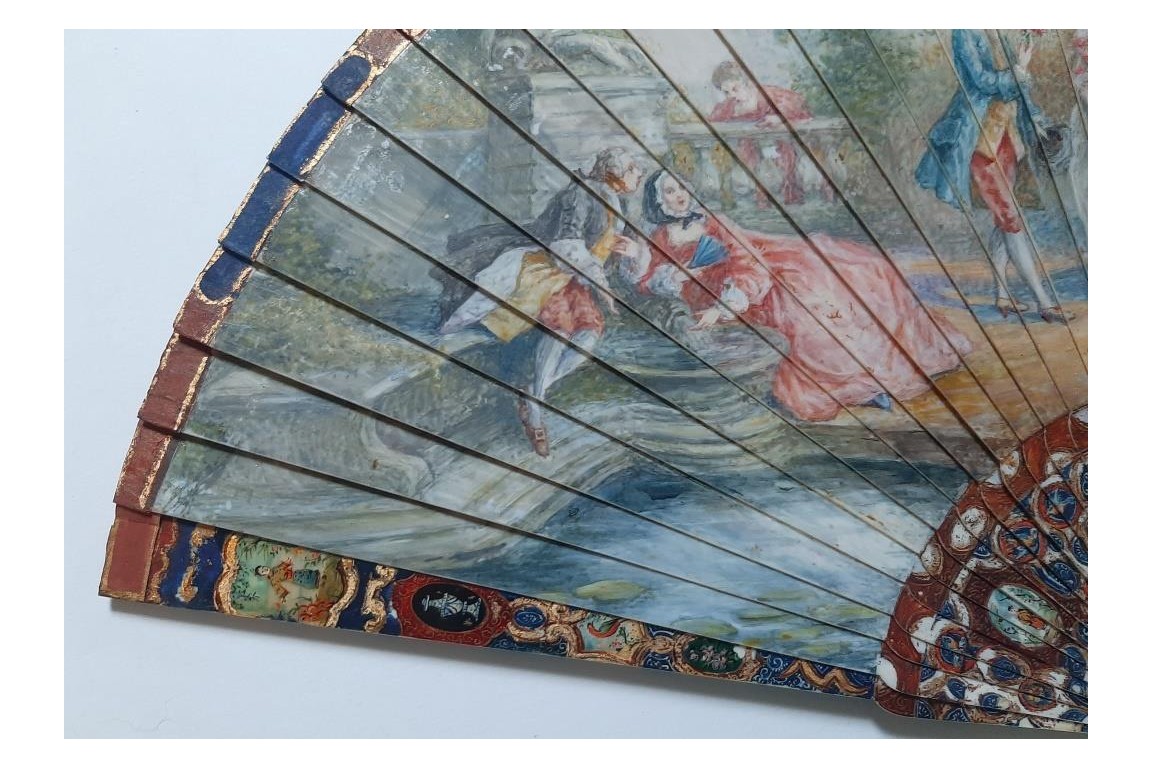 The gallantry of both sexes,  19th-century pastiche fan