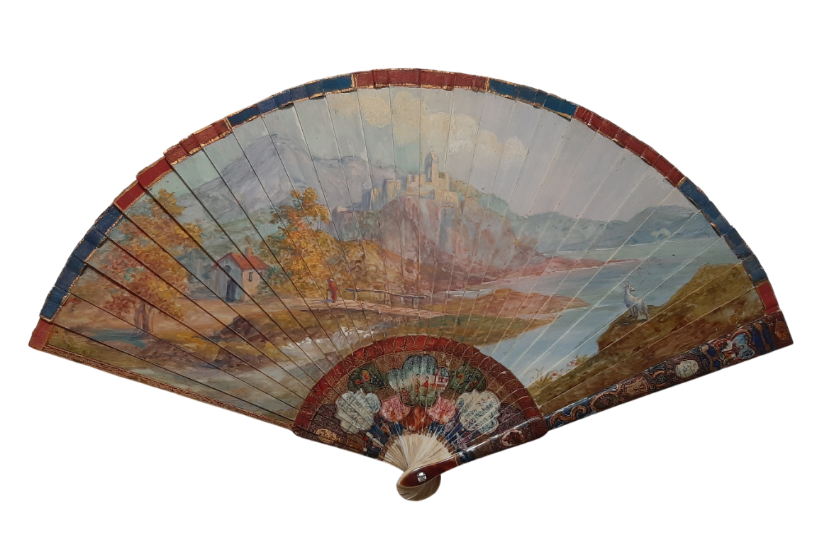 The gallantry of both sexes,  19th-century pastiche fan