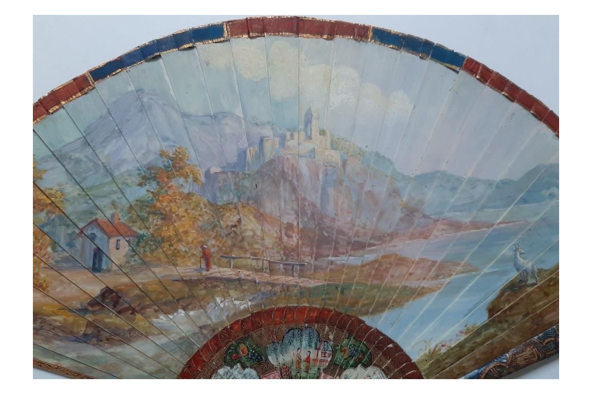 The gallantry of both sexes,  19th-century pastiche fan