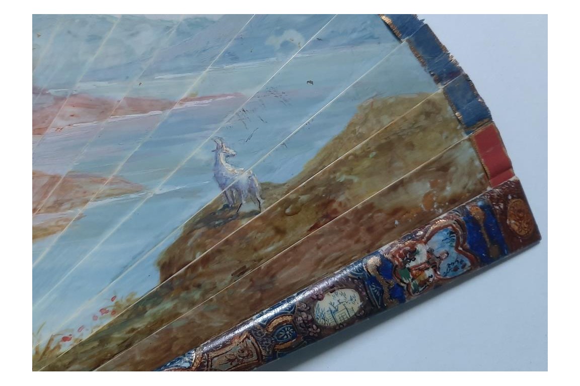 The gallantry of both sexes,  19th-century pastiche fan