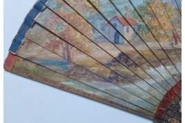 The gallantry of both sexes,  19th-century pastiche fan