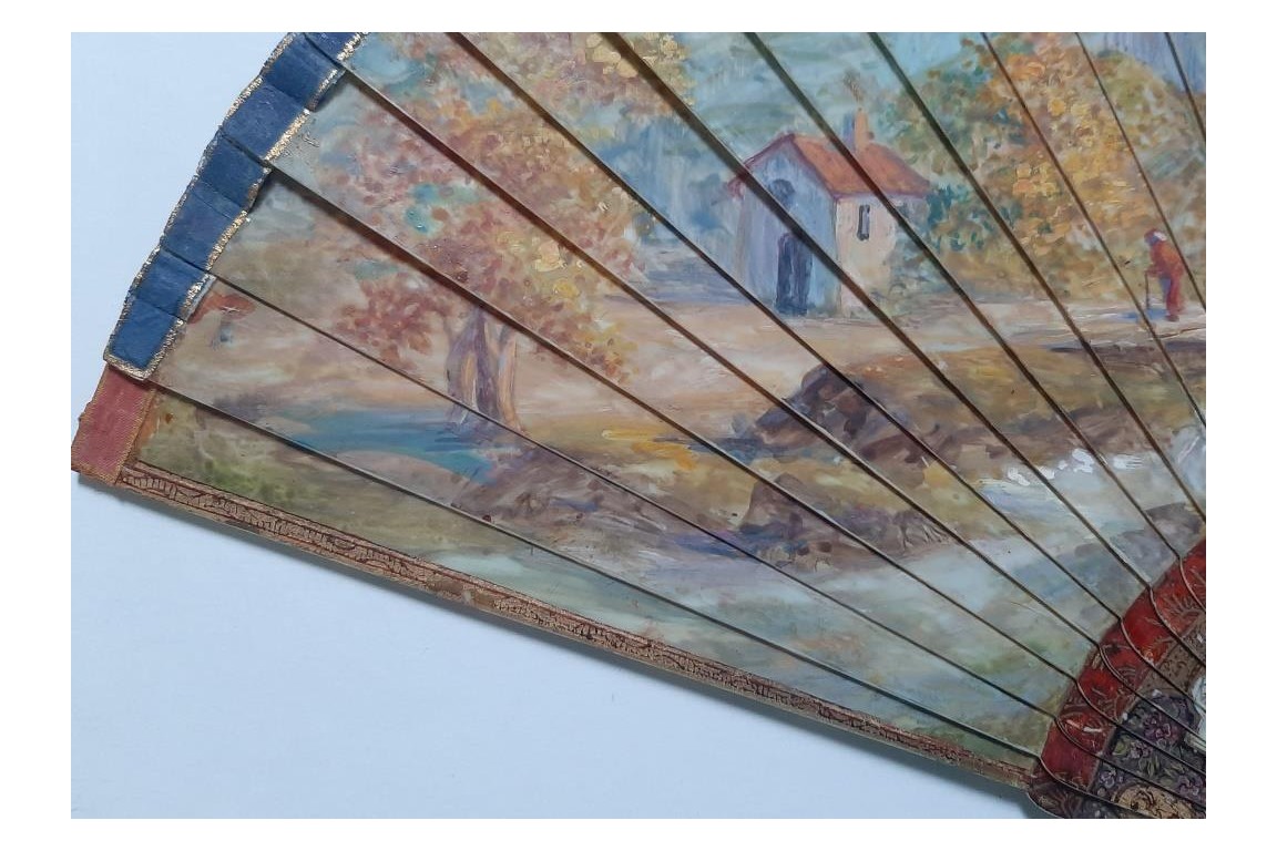 The gallantry of both sexes,  19th-century pastiche fan